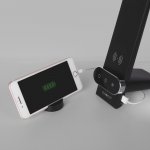 Светодиодная настольная лампа с беспроводной зарядкой 80427/1 черный Eurosvet