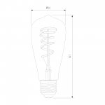 Филаментная светодиодная лампа Dimmable 5W 2700K E27 (ST64 тонированный) BLE2746 Elektrostandard