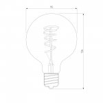 Филаментная светодиодная лампа Dimmable 5W 2700K E27 (G95 тонированный) BLE2747 Elektrostandard