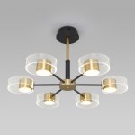 Потолочный светодиодный светильник Eurosvet 90244/6 черный/золото