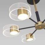 Потолочный светодиодный светильник Eurosvet 90244/6 черный/золото