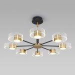 Потолочный светодиодный светильник Eurosvet 90244/8 черный/золото