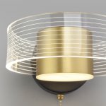 Светодиодный настенный светильник Eurosvet 90244/1 черный/золото