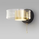 Светодиодный настенный светильник Eurosvet 90244/1 черный/золото