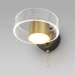 Светодиодный настенный светильник Eurosvet 90244/1 черный/золото
