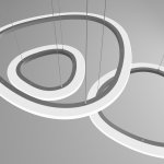 Подвесной светодиодный светильник с пультом управления Eurosvet Leggero 90230/3 серебро