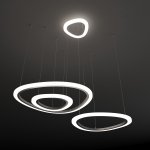 Подвесной светодиодный светильник с пультом управления Eurosvet Leggero 90230/3 серебро