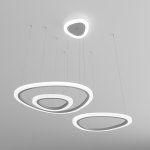 Подвесной светодиодный светильник с пультом управления Eurosvet Leggero 90230/3 серебро