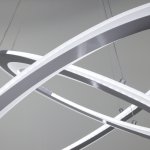 Подвесной светодиодный светильник с пультом управления Eurosvet Virtus 90231/2 серебро