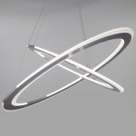 Подвесной светодиодный светильник с пультом управления Eurosvet Virtus 90231/2 серебро