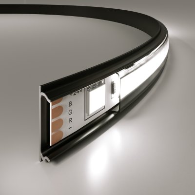 

Гибкий алюминиевый профиль черный/черный для светодиодной ленты LL-2-ALP012 Elektrostandard, LL-2-ALP012