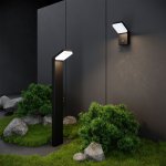 Ландшафтный светодиодный светильник Sensor IP54 1542 TECHNO LED черный Elektrostandard