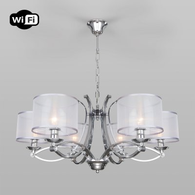 

Подвесная люстра с управлением по Wi-Fi Eurosvet Fabiola 60124/6 хром Smart (60109/6), 60124/6 хром Smart (60109/6)