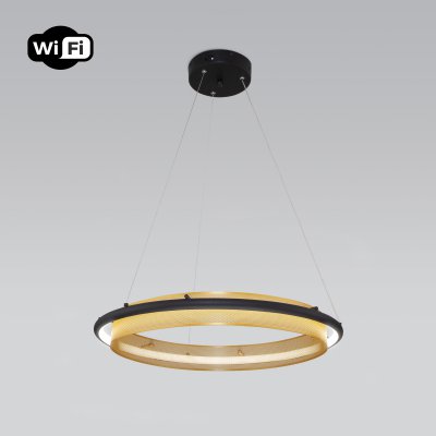

Подвесной светодиодный светильник с управлением по Wi-Fi Eurosvet Imperio 90241/1 черный/ золото Smart, 90241/1 черный/ золото Smart