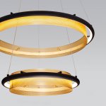 Подвесной светодиодный светильник с управлением по Wi-Fi Eurosvet Imperio 90241/2 черный/ золото Smart