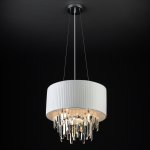 Подвесная люстра с управлением по Wi-Fi Eurosvet Amantea 10122/6 хром/прозрачный хрусталь Strotskis Smart