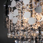 Подвесная люстра с управлением по Wi-Fi Eurosvet Lianna 10123/6 хром/прозрачный хрусталь Strotskis Smart