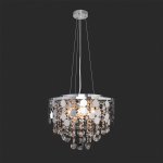 Подвесная люстра с управлением по Wi-Fi Eurosvet Lianna 10123/6 хром/прозрачный хрусталь Strotskis Smart