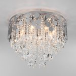 Подвесная люстра с управлением по Wi-Fi Eurosvet Lianna 10123/8 хром/прозрачный хрусталь Strotskis Smart