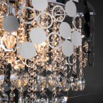 Подвесная люстра с управлением по Wi-Fi Eurosvet Lianna 10123/8 хром/прозрачный хрусталь Strotskis Smart