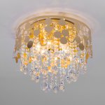 Подвесная люстра с управлением по Wi-Fi Eurosvet Lianna 10123/6 золото/прозрачный хрусталь Strotskis Smart