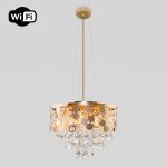 Подвесная люстра с управлением по Wi-Fi Eurosvet Lianna 10123/6 золото/прозрачный хрусталь Strotskis Smart