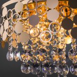 Подвесная люстра с управлением по Wi-Fi Eurosvet Lianna 10123/6 золото/прозрачный хрусталь Strotskis Smart