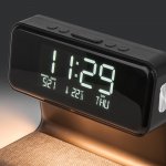 Светодиодная настольная лампа с беспроводной зарядкой и будильником 80506/1 черный Eurosvet