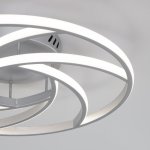 Потолочный светодиодный светильник с пультом управления Eurosvet Indio 90207/1 серебро