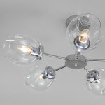 Потолочная люстра со стеклянными плафонами Eurosvet Polla 30154/5 хром