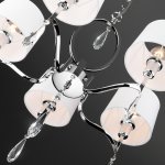 Подвесная люстра с управлением по Wi-Fi Eurosvet Madera 10127/5 хром/прозрачный хрусталь Strotskis Smart (10093/5)