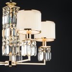 Подвесная люстра Умный дом Eurosvet 10129/5 золото/прозрачный хрусталь Strotskis Smart (10099/5)