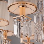 Подвесная люстра Умный дом Eurosvet 10129/8 золото/прозрачный хрусталь Strotskis Smart (10099/8)