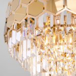 Подвесная люстра с управлением по Wi-Fi Eurosvet Ariana 10124/5 золото/прозрачный хрусталь Strotskis Smart