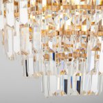 Подвесная люстра с управлением по Wi-Fi Eurosvet Ariana 10124/8 золото/прозрачный хрусталь Strotskis Smart (10113/8)