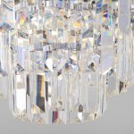 Подвесная люстра с управлением по Wi-Fi Eurosvet Ariana 10124/8 хром/прозрачный хрусталь Strotskis Smart (10113/8)