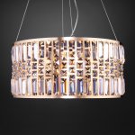 Подвесная люстра с управлением по Wi-Fi Eurosvet Lory 10125/5 золото/прозрачный хрусталь Strotskis Smart (10116/5)