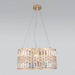 Подвесная люстра с управлением по Wi-Fi Eurosvet Lory 10125/5 золото/прозрачный хрусталь Strotskis Smart (10116/5)