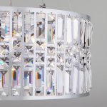 Подвесная люстра с управлением по Wi-Fi Eurosvet Lory 10125/5 хром/прозрачный хрусталь Strotskis Smart (10116/5)