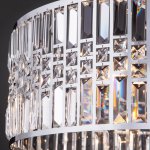 Подвесная люстра с управлением по Wi-Fi Eurosvet Lory 10125/8 хром/прозрачный хрусталь Strotskis Smart (10116/8)