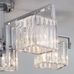 Потолочная люстра с управлением по Wi-Fi Eurosvet April 10126/5 хром/прозрачный хрусталь Strotskis Smart (10117/5)