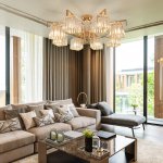 Потолочная люстра с управлением по Wi-Fi Eurosvet April 10126/8 золото/прозрачный хрусталь Strotskis Smart