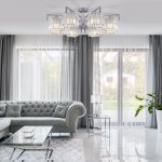 Потолочная люстра с управлением по Wi-Fi Eurosvet April 10126/8 хром/прозрачный хрусталь Strotskis Smart