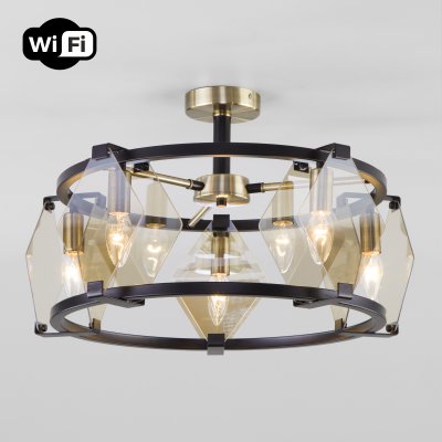 

Потолочная люстра с управлением по Wi-Fi Eurosvet Aragon 60126/5 черный Smart (60116/5), 60126/5 черный Smart (60116/5)