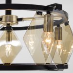 Потолочная люстра с управлением по Wi-Fi Eurosvet Aragon 60126/5 черный Smart (60116/5)