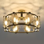 Потолочная люстра с управлением по Wi-Fi Eurosvet Aragon 60126/8 черный Smart (60116/8)