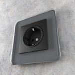 Розетка с подсветкой (черный) Werkel W1171408