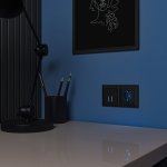 Розетка с подсветкой (черный) Werkel W1171408