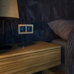 Розетка с подсветкой (черный) Werkel W1171408