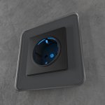 Розетка с подсветкой (черный) Werkel W1171408